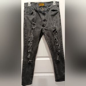 Regal Exchange Distressed Black Jeans Sz 32 X 30 #0460